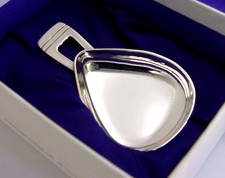 MODERNIST MINT ENGLISH STERLING SILVER CASED CADDY SPOON LONDON 2012