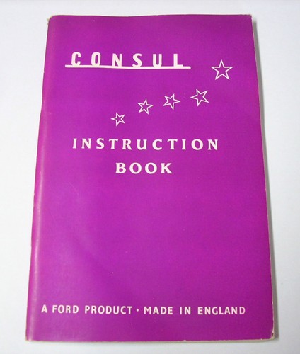 Owner manual ford consul - manual,