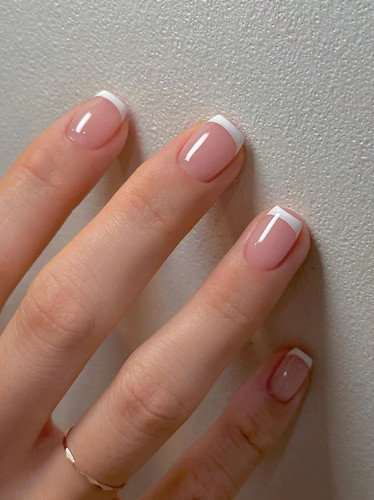 24x short square false nails - short,