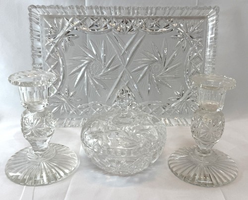 Vintage 4pc mixed - vintage, crystal