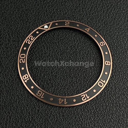 Black rose gold 38mm sloping - black, &