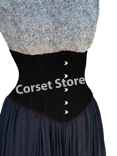 Red velvet corset steel - velvet, boned