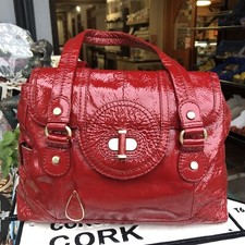 Tula Red Patent Leather Handbag New Without Tags