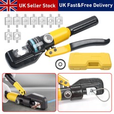 16 Ton 8 Dies Hydraulic Crimper Crimping Tool Wire Battery Cable Lug Terminal UK