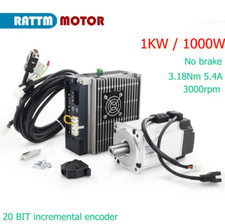 【UK】400W 750W 1KW 1.5KW 1.8KW 2KW AC Servo Motor Kit With Driver Controller