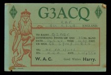 1 x QSL Card Radio UK G3ACQ