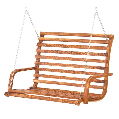 Wooden hanging swing - hanging, 2