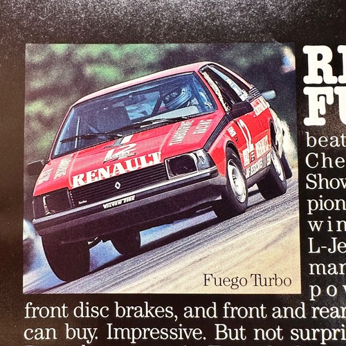 1984 renault fuego turbo - renault,
