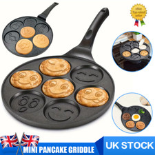 7 Holes Pancake Pan Non-stick Griddle Breakfast Egg Pancake Maker Frying Pan NEW