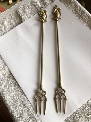 Vintage pair brass toasting - pair,