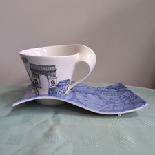 Villeroy Boch New Wave Cities of the World Paris Eiffel Tower Opera mug & plate