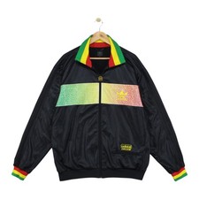 Adidas Chile 62 Rasta Track Jacket Mens Size XL Black Jamaican Colourway