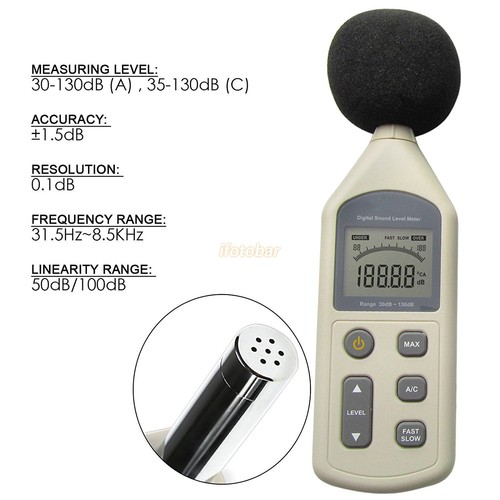 Digital sound level meter - level,