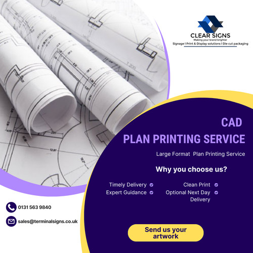 Cad plan printing large format - plan,