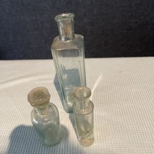 Vintage Glass Bottles x  3