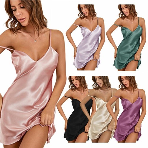 Women silk satin chemise - silk,
