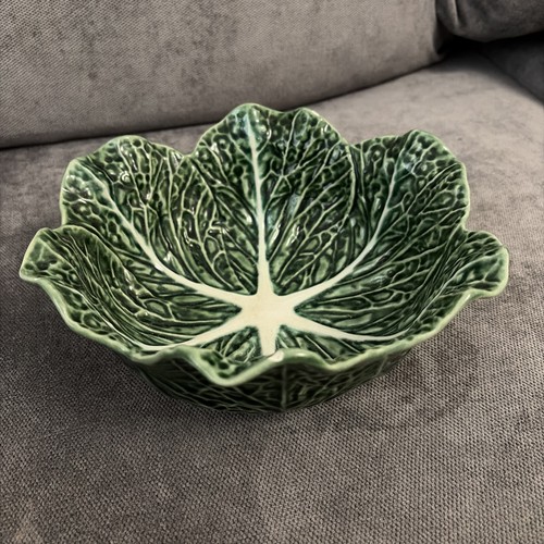 Vintage cabbage leaf ceramic - leaf,