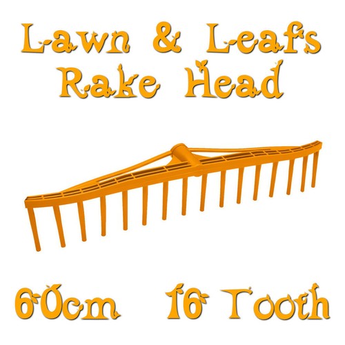 Lawn leaf plastic rake head - leaf,
