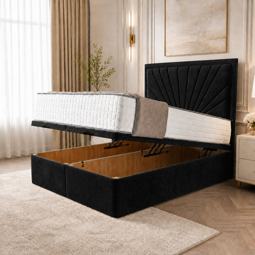 Ottoman divan bed plush - bed, velvet
