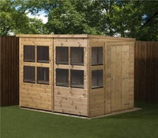 Empire Pent Potting Shed Wooden 8x6 Single Door Wooden 8ft x 6ft
