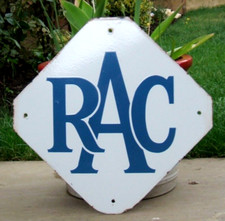 Enamel Sign RAC Original