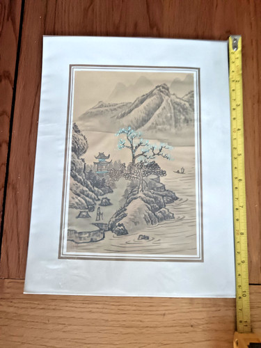 Vintage chinese silk painting - chinese,