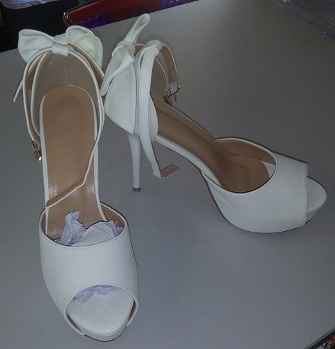 White wedding pumps high - wedding, (high