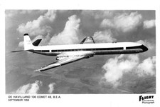 FLIGHT AVIATION PLANES POSTCARD DE HAVILLAND 106 COMET 4B  UNUSED VERY GOOD
