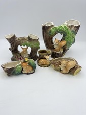 Hornsea Pottery 74 Fauna Collection - Tree Trunk With Squirrel - 15 cm