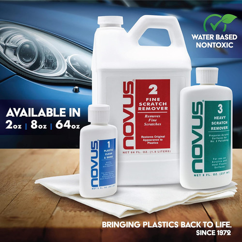 Novus plastic polish kit - kit, 1&2