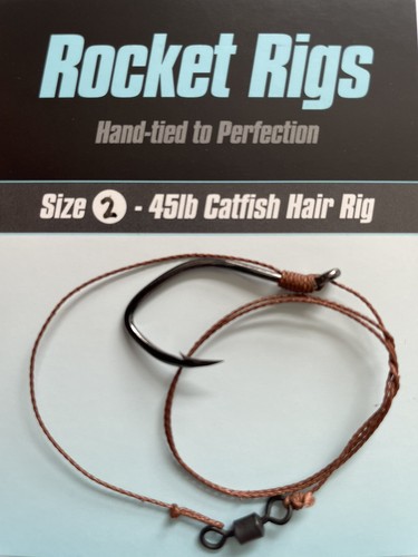 Catfish hair rigs - (barbed),