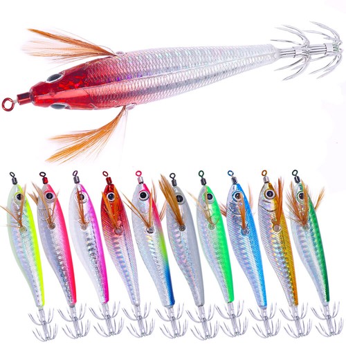 10pcs glow squid - 10pcs, jigs