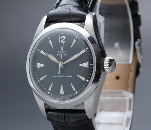 Tudor small rose oyster - small, black