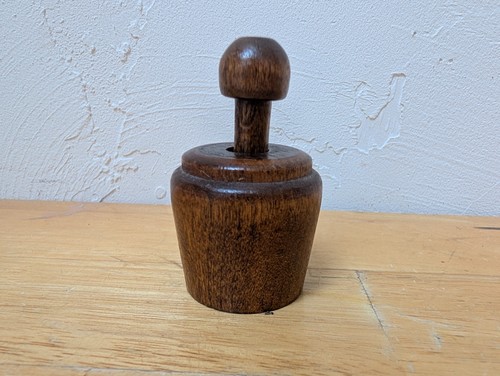 Antique mini wooden butter - antique,