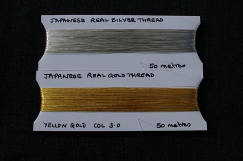 Real gold silver thread - gold+silver, 100m