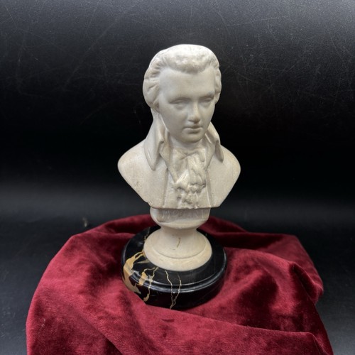 Mozart plaster bust on - bust, 7"