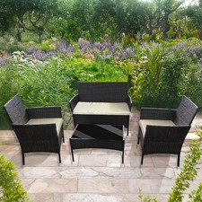 RATTAN GARDEN FURNITURE SET 4