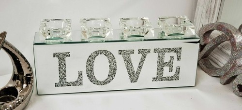 Crushed diamond love mirror - diamond,