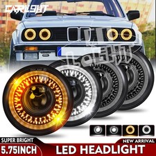 COLIGHT 4PCS 5.75" 5-3/4" LED Headlights Start-up Halo DRL For BMW 325i 528i E30