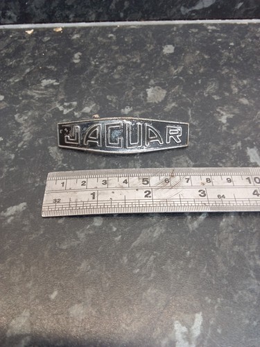 Jaguar vintage metal car badge - vintage,