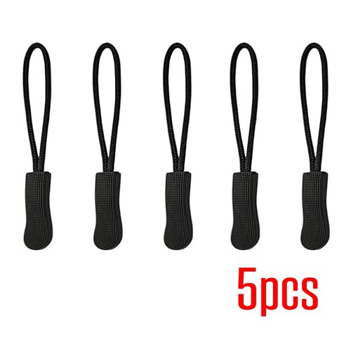 5pcs black zipper pulls - 5pcs,