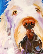 Italian Spinone Print of Original Fine Art Watercolor by Ron Krajewski