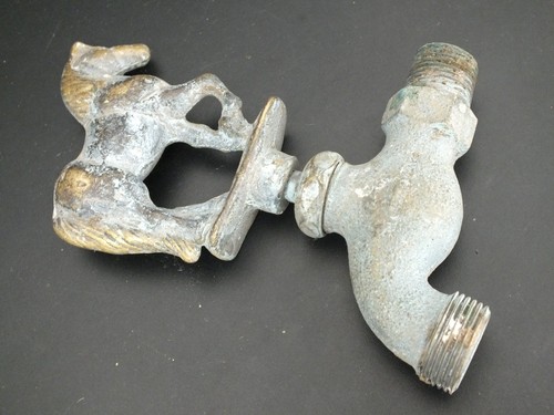 Vintage brass garden water - brass, tap