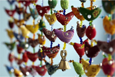 Indian Bird Bell Parrot Traditional WallHanging Wind Chime Mobile 20 Bird String