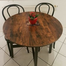 Round Industrial Dining Table