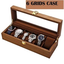 6 Grids Wooden Watch Display