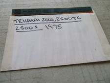 TRIUMPH 2000, , 2500TC, 2500S  MK2  1975  PARTS MICRO FICHE SLIDES SET OF 2