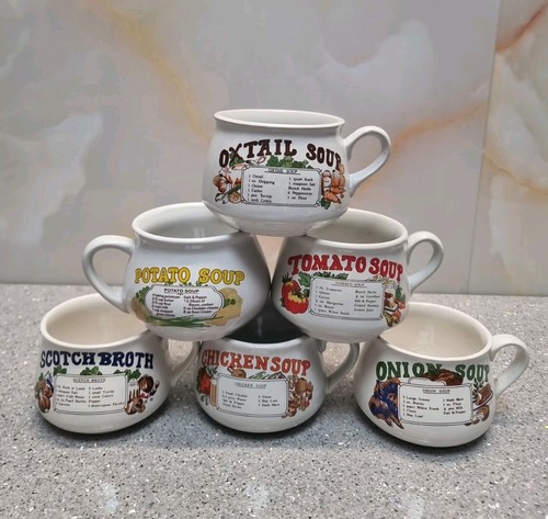 Vintage retro recipe soup bowl - vintage,