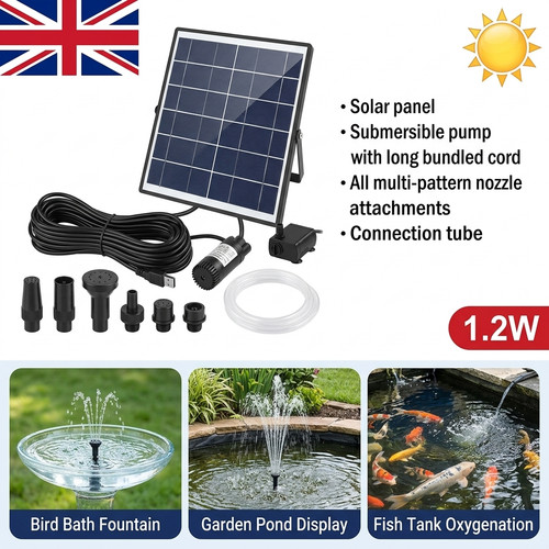 Garden solar water pond - water, pump