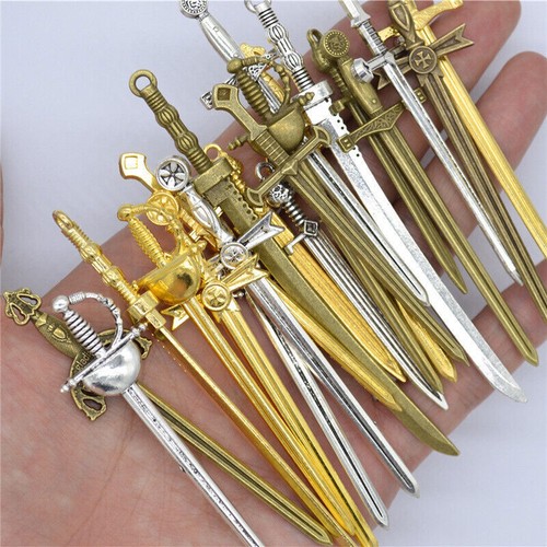 7pcs diy retro silver - silver, long